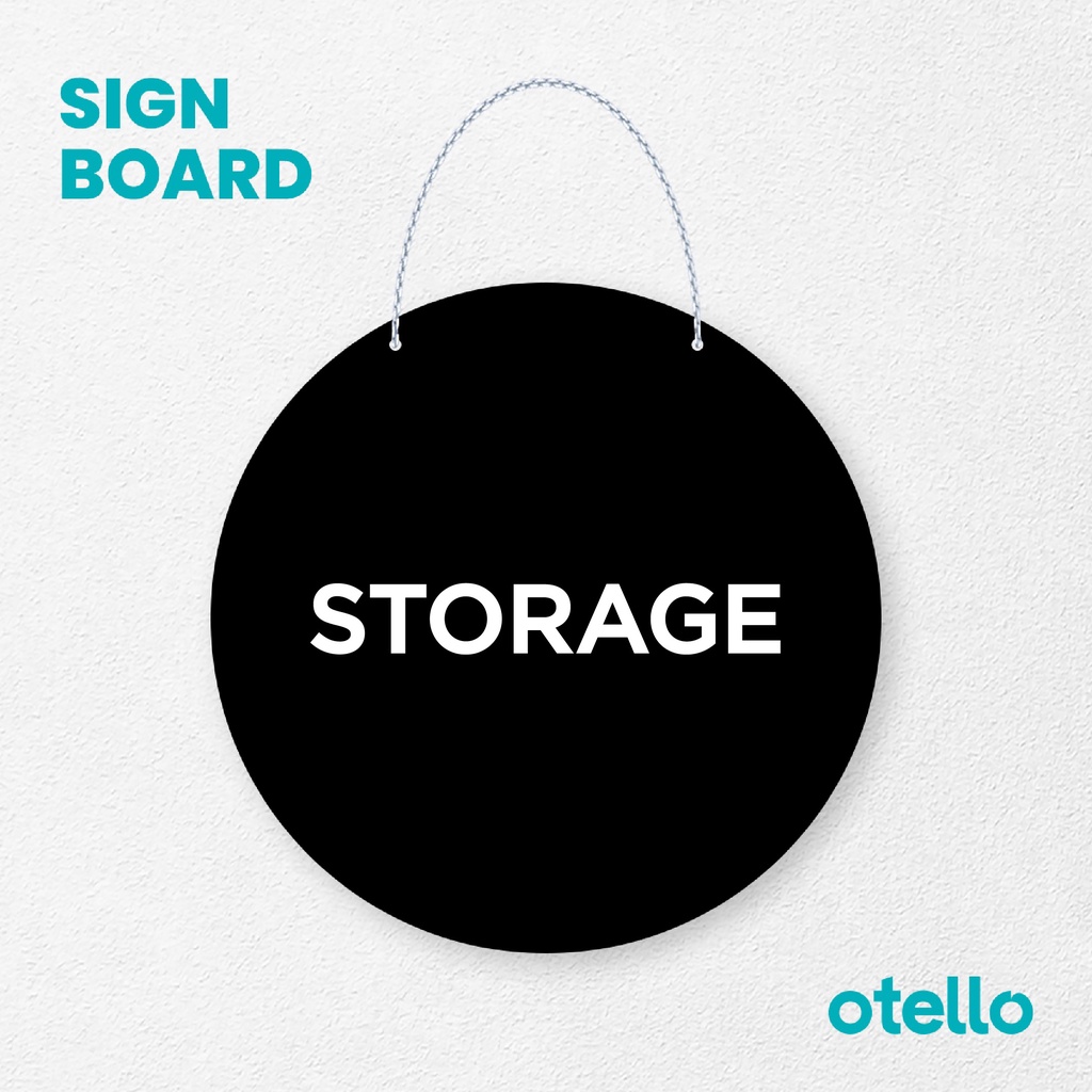 Otello Signage Storage Signage Board Acrylic Papan Gantung Akrilik Rantai Petunjuk Toko Modern Minimalist Kafe Restoran Kantor Gedung Cafe