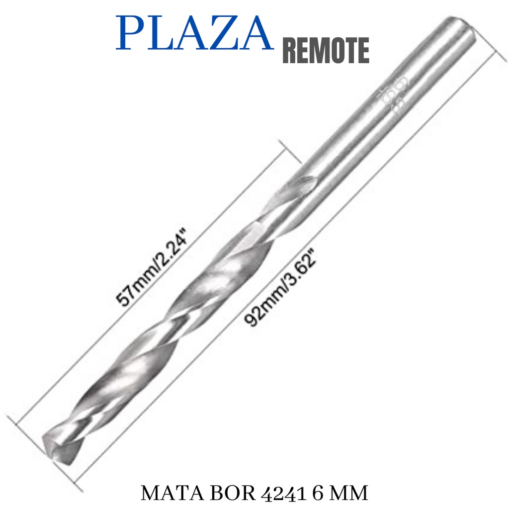 MATA BOR 4241 HOLE SAW 6 MM LURUS Gergaji Kayu HSS Drill Bit Kayu Logam Plastik