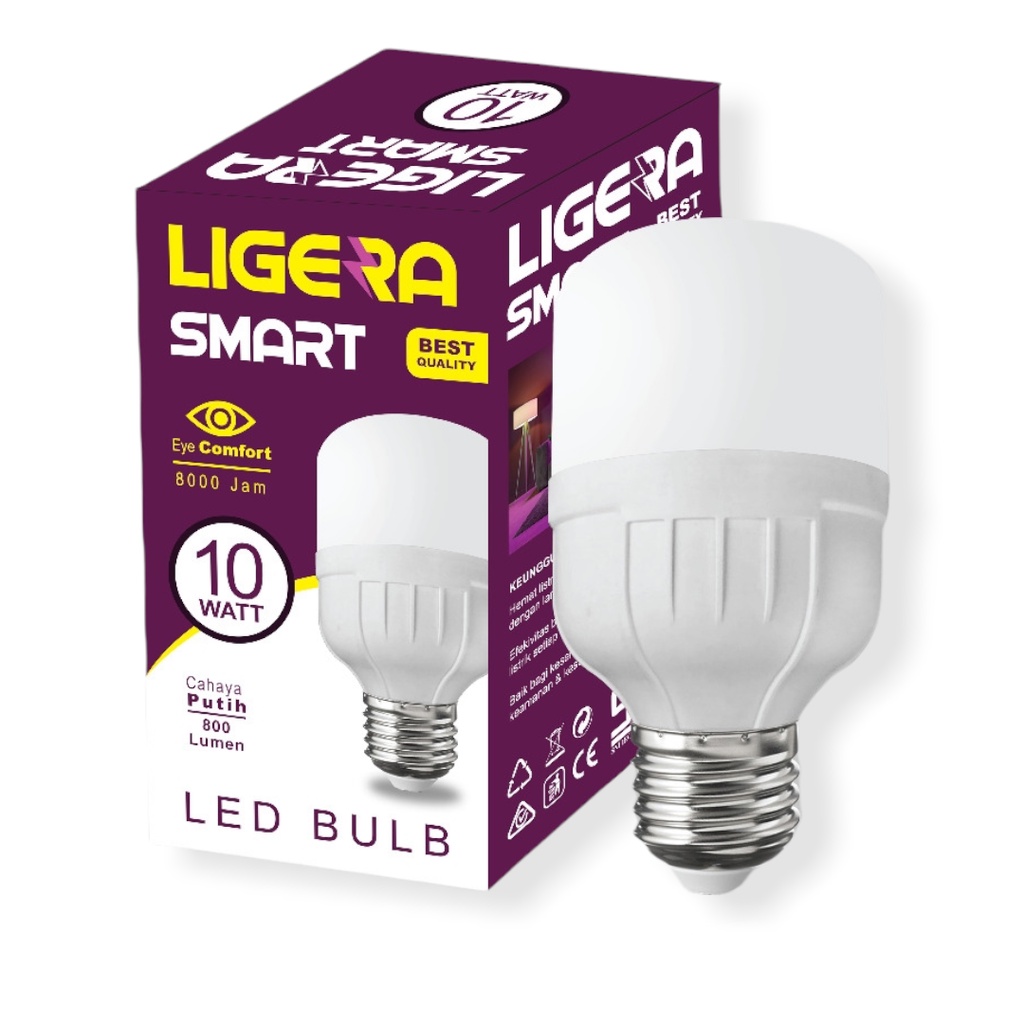 LIGERA Smart Lampu LED Capsule 10 Watt - Cahaya Putih