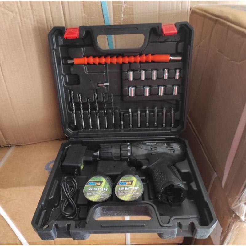 Bor cordless bor batrei Doziro 12v fulset 2batrei