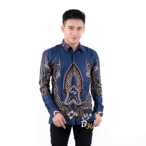 Batik Pria Kasual Lengan Panjang M L Xl Xxl Batik Sadewi