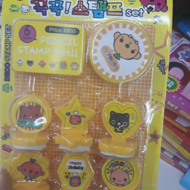 

Mainan Anak Stempel Motif Gambar Kartun / Pencil Stamp Set
