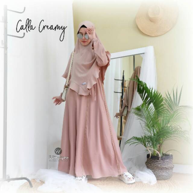 [ GRIYA SILVIKA ] CALLA by URFIMUTIYARO gamis Zara Shafron nyaman dan swing. Dress best seller