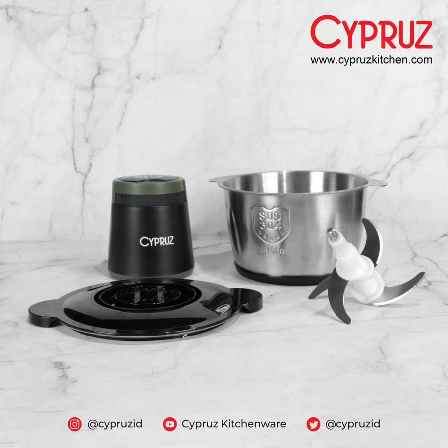 Cypruz Chopper Wadah Stainless 2 Liter CR-0083