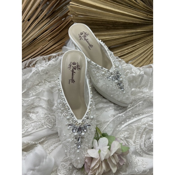 sepatu Rafaizoutfit sepatu wanita alena putih sepatu wedding 9cm