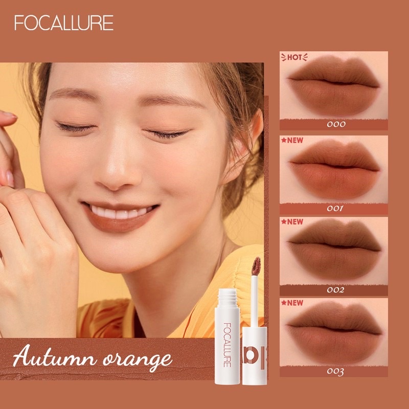 FOCALLURE New Lipstik Cream Velvet-Mist Matte Lip Clay Matte Lip Mousse Cream Lipmate Lipcream Focallure