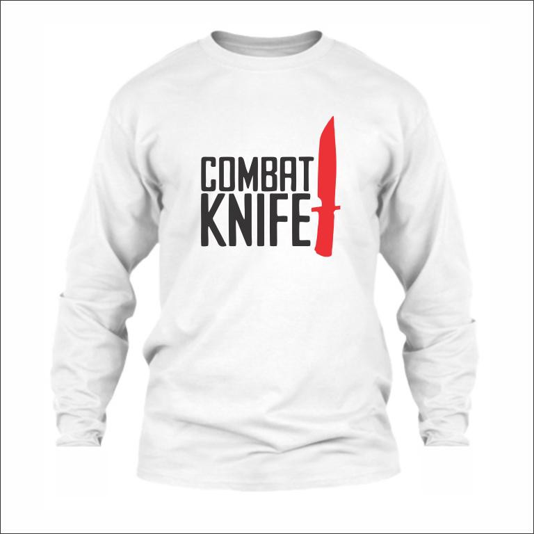 Indoholic Atasan Baju Kaos Distro Kaos Lengan Panjang Pria Wanita Combed 100% Combat Knife