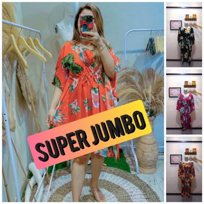 (SUPER JUMBO LD 140) DRESS RAISA / DASTER BIGSIZE RAYON BALI /  OVERSIZE KALONG MURAH / DASTER LOWO 