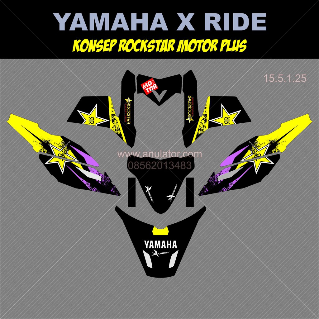 Sticker Striping Motor Stiker Yamaha X Ride Motor Plus Medium Spec