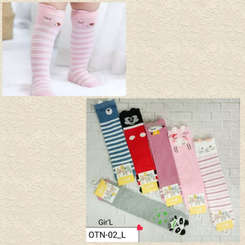 Kaos Kaki Miti Anak Panjang Betis Lutut Motif Hewan/karakter Lucu Bahan Katun