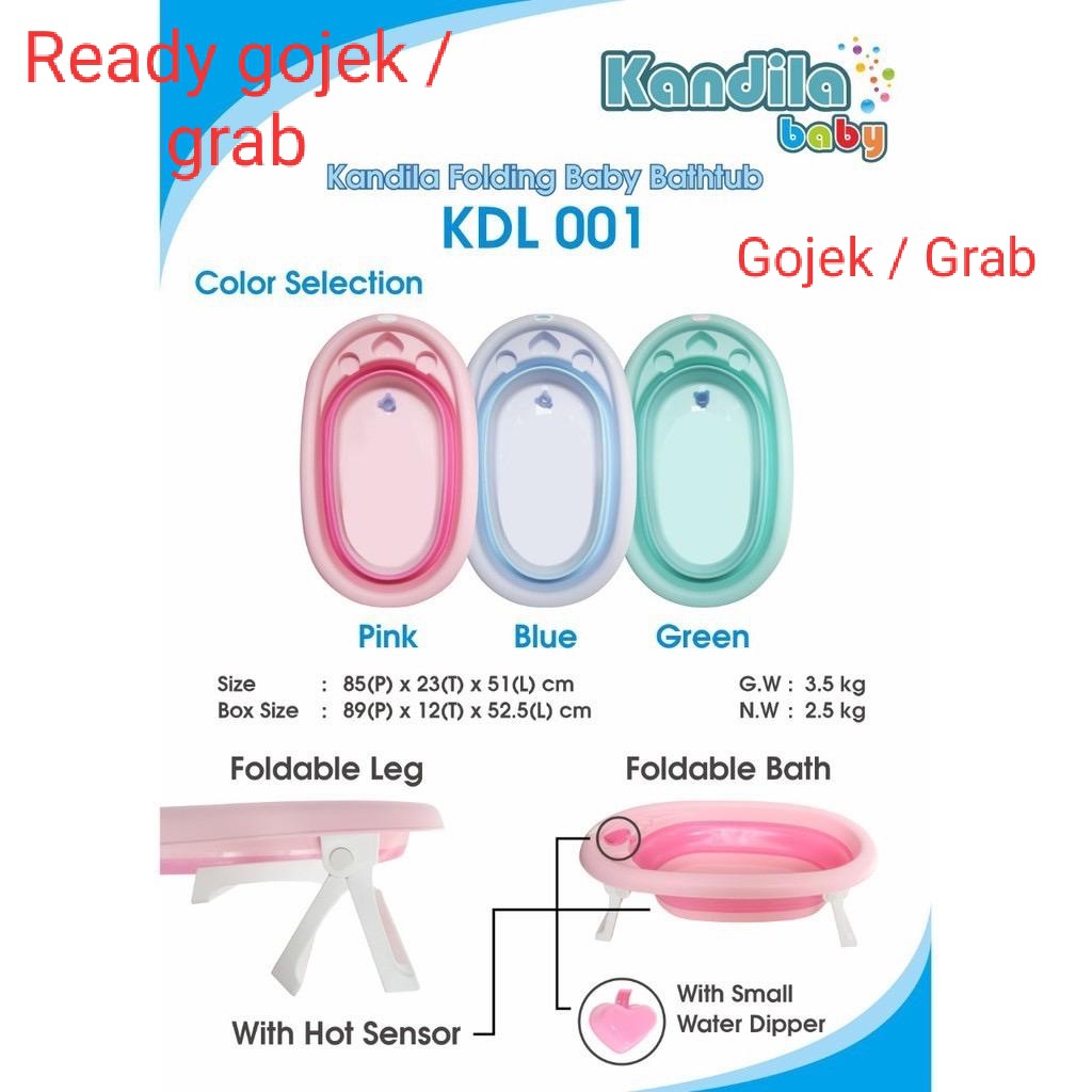 CUCI GUDANG PROMO KANDILA FOLDING Baby BATHTUB Bak Mandi Bayi Lipat Portable Bath Tub NEW