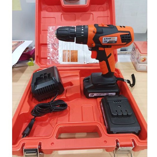 Mesin Bor Blackfoot 20 Volt / Impact Cordless Drill / Bor Tangan Blackfoot 20 Volt