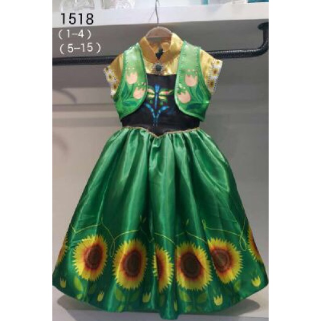 Dress princess frozen  Anna kostum anak  gaun  ulang  tahun  