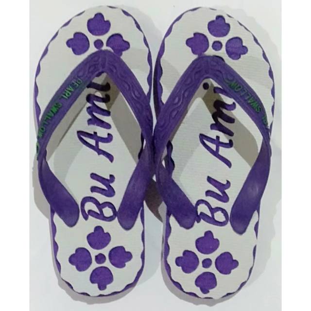 BISA COD,SANDAL UKIR SWALLOW CUSTOM NAMA VARIASI BUNGA MINIMALIS