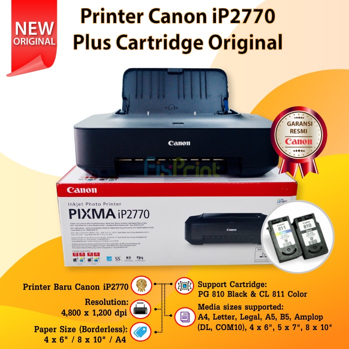 Printer Canon Pixma iP2770 Original Print Tanpa Scan Copy MEsin Saja