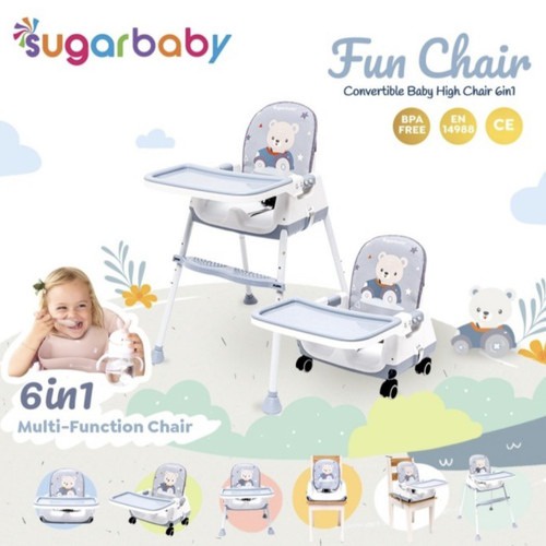 Sugarbaby Fun Chair Convertible High Chair 6in1 / Kursi Makan Bayi (FUNC)