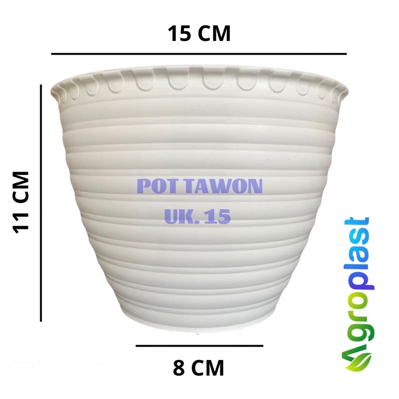 Pot Bunga Tanaman Hias Model Tawon Honey Ukuran 15 20 25 cm Warna Putih