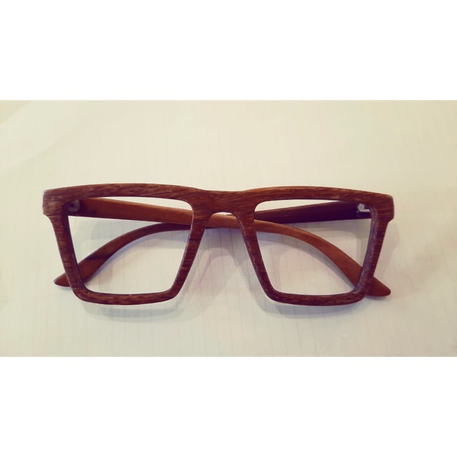 frame kacamata kayu (frame+lensa) pria wanita
