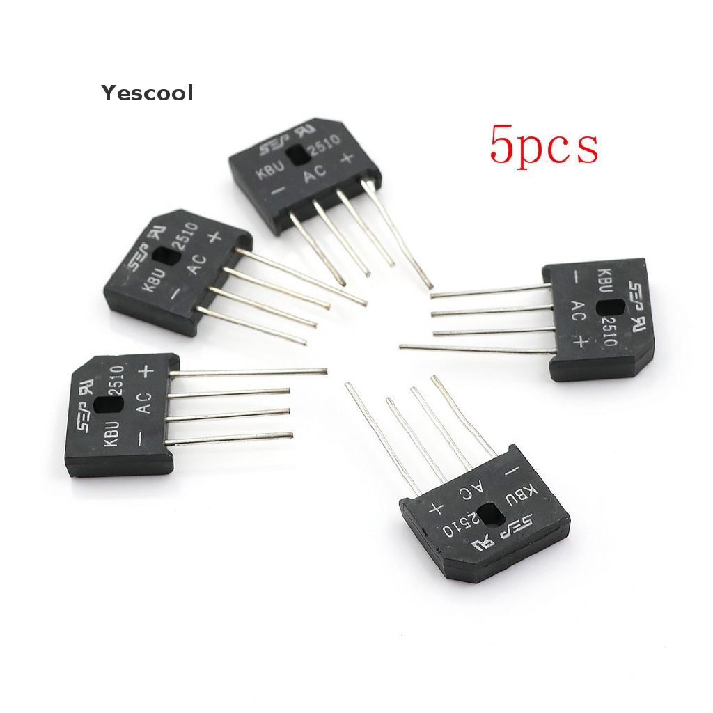 Yescool 5Pcs Dioda Bridge Rectifier 25A 1000V KBU2510