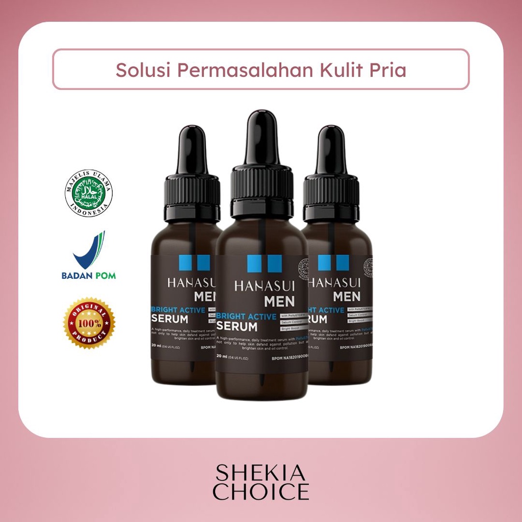 HANASUI Men Bright Active Serum 20ml (100% ORIGINAL & BPOM)