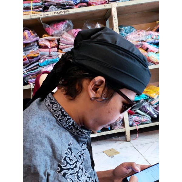 Original Imamah Hitam Polos Blangkon Jawa Blangkon Sunda Udeng Jawa Udeng Sunda Iket Jawa Iket Sunda