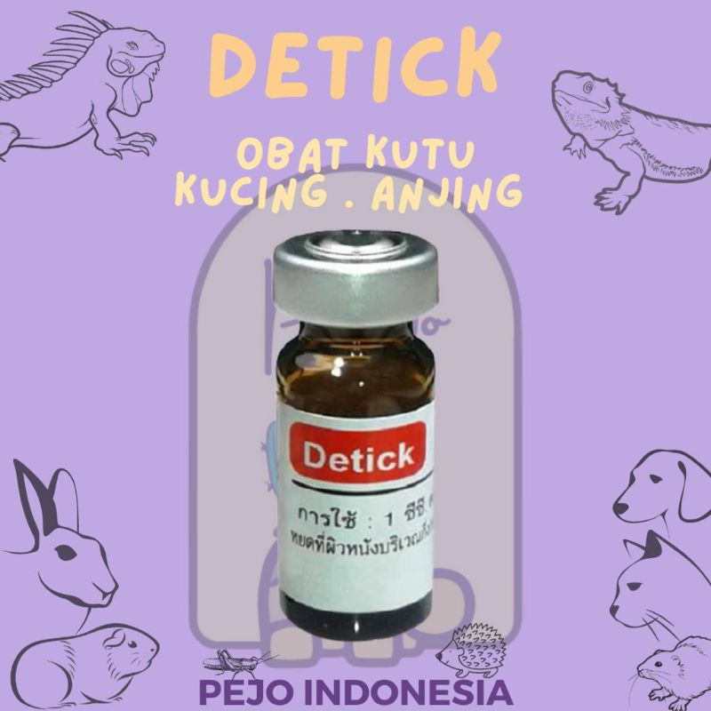 Detick Obat Kutu Tetes Kucing Anjing Detick Pembasmi Anti Kutu 1ml