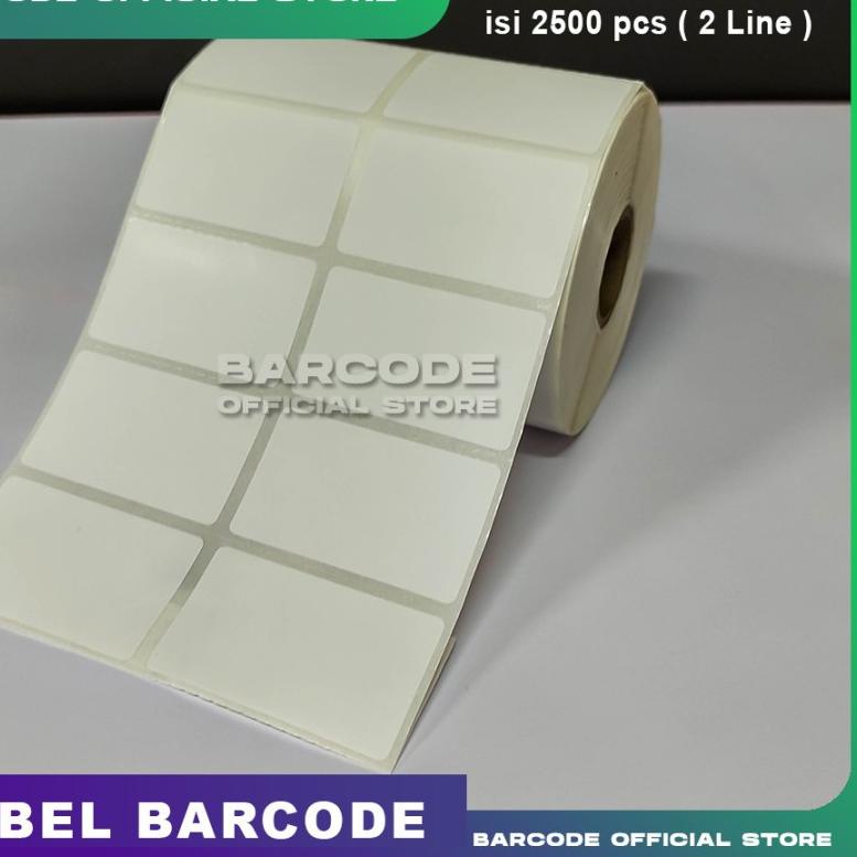 

*Hot* Kertas Label Stiker Barcode Semicoated Ukuran 50 X 30 MM Gap Perforasi Penawaran Terbaik