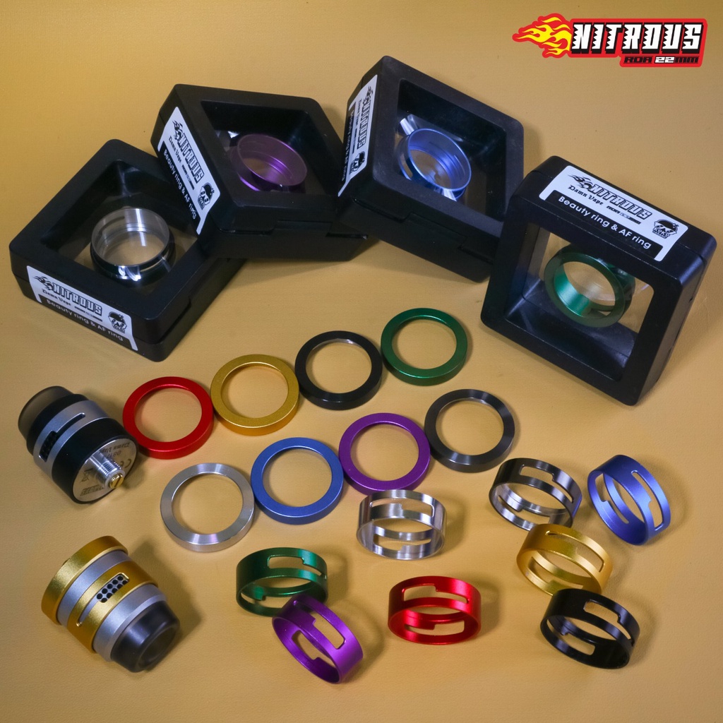 BEAUTY RING &amp; AF RING RDA NITROUS BY DAMN VAPE X KOKO SARANG 100%