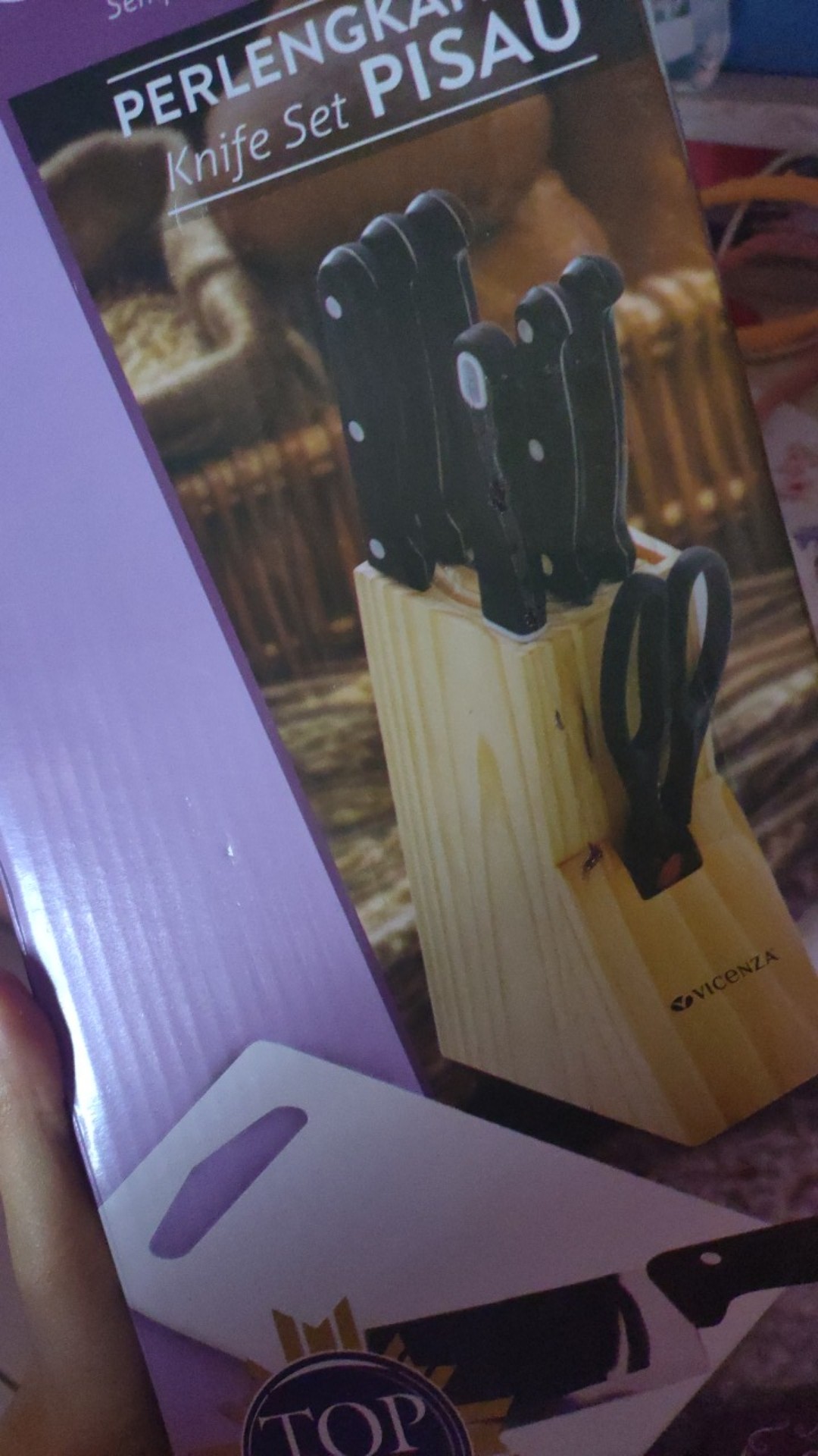 Pisau Knife Set Vicenza V 910k - Set Pisau Lengkap Dengan Talenan