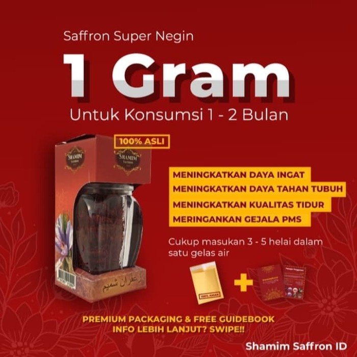 

SAFRON SAFFRON TURKI SUPER NEGIN 1GR GRADE TERTINGGI ORIGINAL