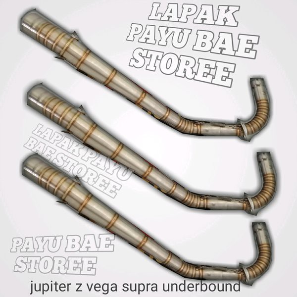Pipa leher knalpot jupiter z vega r rr new supra header road race underbon pnp Knalpot racing inlet