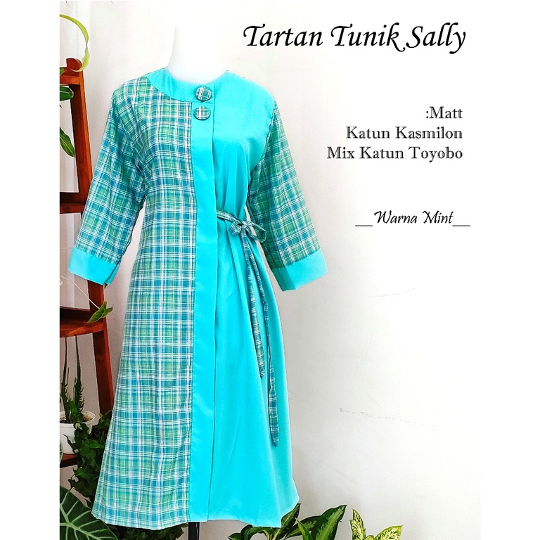 Tartan Tunik Sally | Baju Unik | Gamis lebaran murah | Gamis lebaran keluarga | Gamis couple family | Gamis toyobo | Gamis anak dan dewasa terbaru