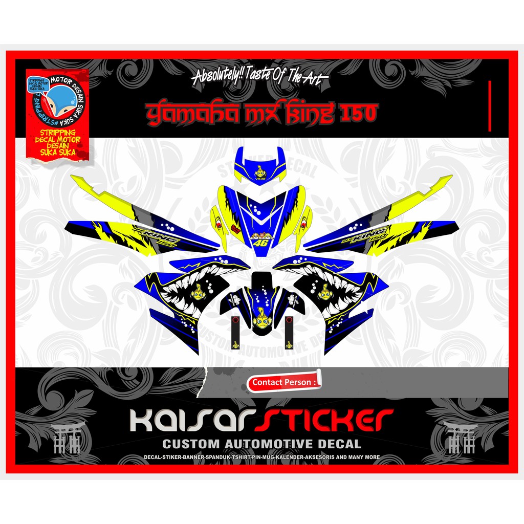 STICKER DECAL MOTOR FULL BODY DECAL STICKER MX KING LAMA-NEW 2020 SHARK