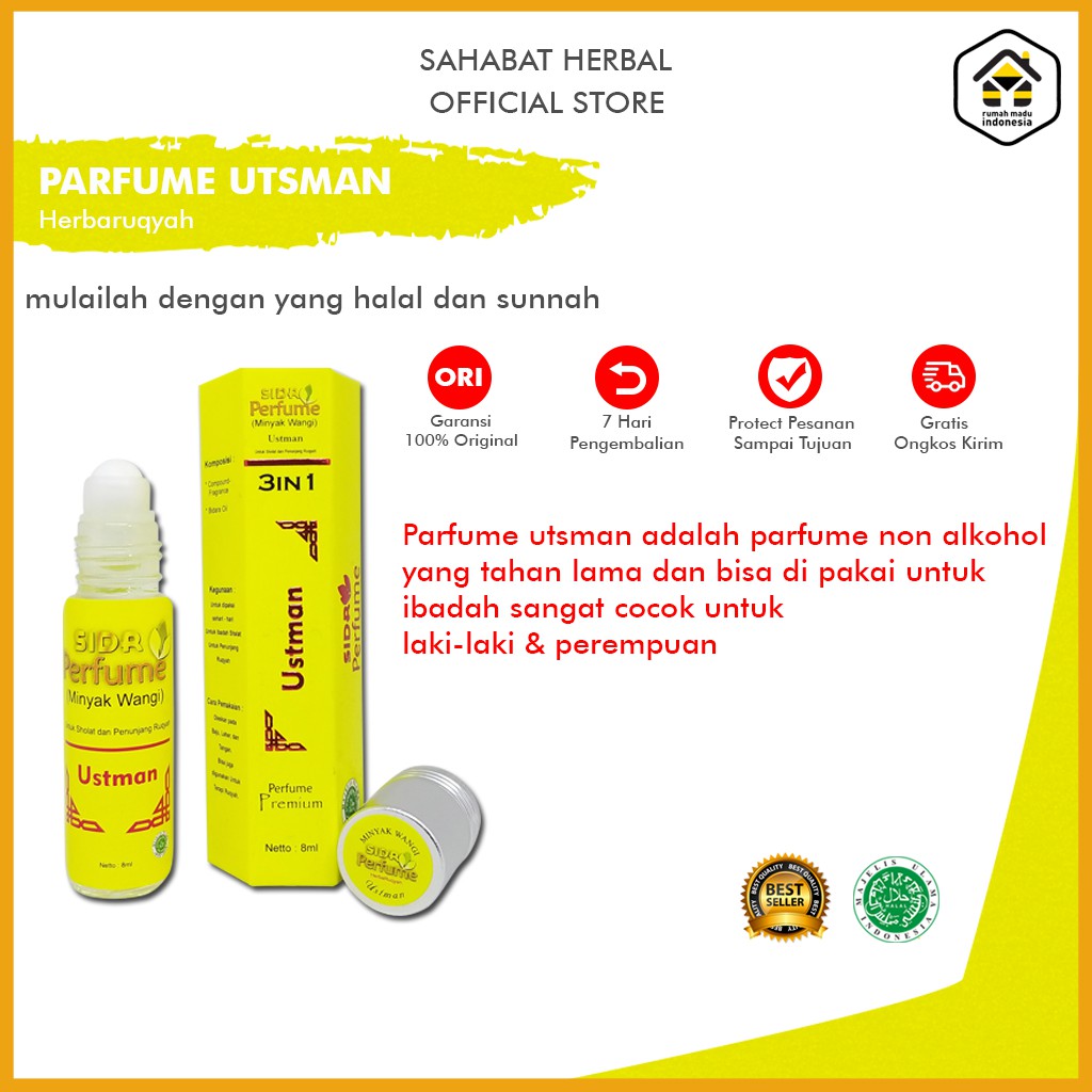 Parfum Pria Tahan Lama Non Alkohol | Parfum Utsman Tahan Lama Non Alkohol Asli Original Tahan Lama
