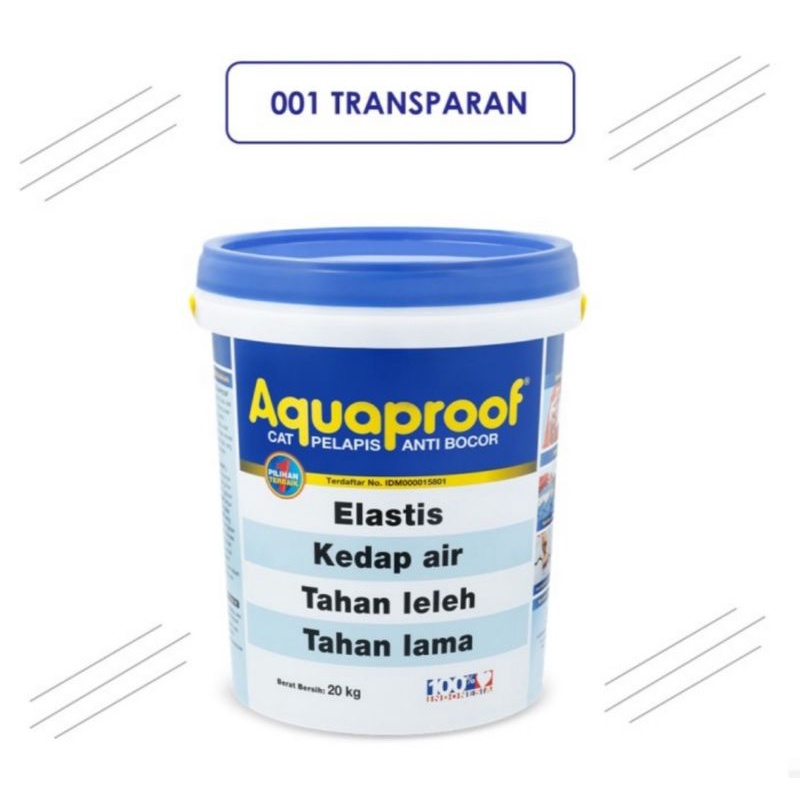 AQUAPROOF aquaproof cat waterproofing pelapis anti bocor 20kg (Transparan)
