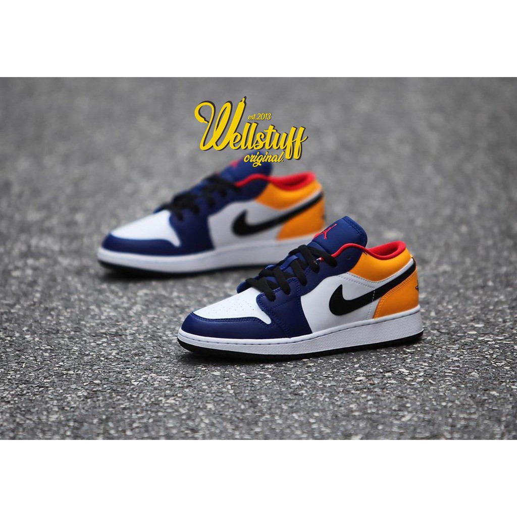 Sepatu Nike Air Jordan 1 Low Royal Yellow Original