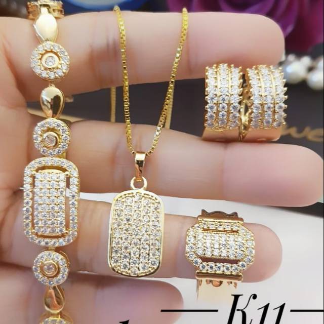 Xuping set perhiasan lapis emas 24k 0515