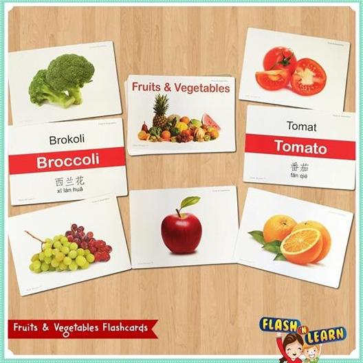 Flash Card Buah Dan Sayur |Flash Cards|Buku Anak|Flash N Learn