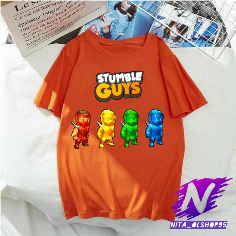 baju anak kaos anak stumble guys ninja 4 epic