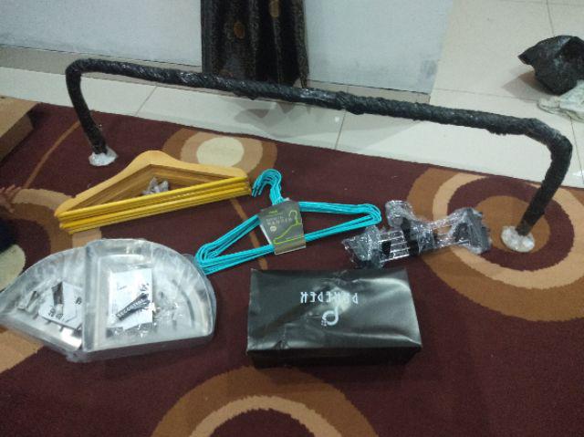 Hanger Kayu Palang Natural (harga 6pcs)