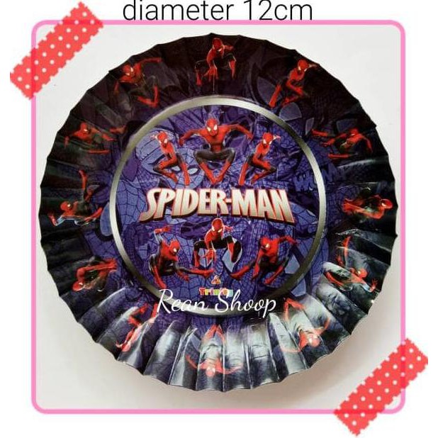 PROMO !! PIRING KERTAS KUE CAKE ULANG TAHUN BIRTHDAY ULTAH KARAKTER SPIDERMAN QR0872