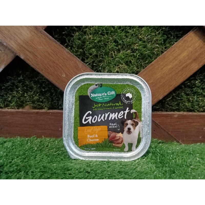 Nature's gift gourmet tray wet 100gr/makanan basah anjing/wet food for dog