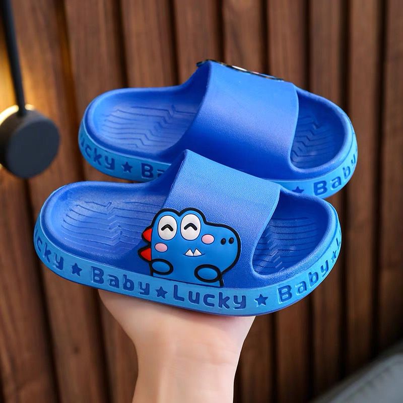 SANDAL RUMAH SLOP DINO DINOSAURUS BIRU SANDAL KAMAR KARET ANAK LAKI LAKI IMPOR