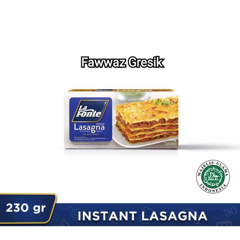 

Lasagna La Fonte Pasta Instan 230gr / LaFonte Lasagna Instant 230 gr