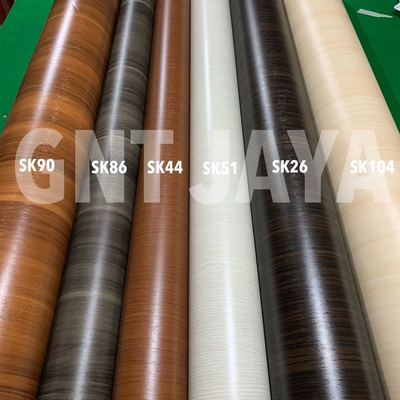 HUBEN sheet SK90 SK86 SK44 SK51 SK26 SK104 pvc motif serat tekstur kayu wallpaper deco decon taco ta