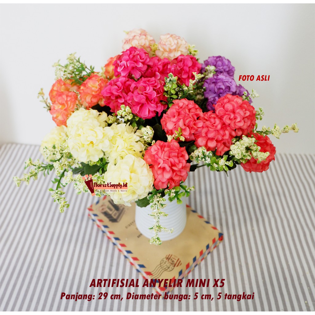 [5 Tangkai] Bunga Anyelir Mini X5 Artifisial (1 kg isi 40 pcs)