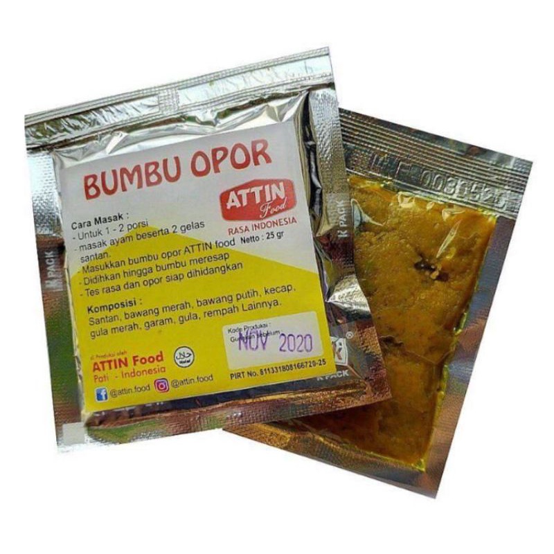 

Bumbu Opor Ayam 25 gr (5's) Attin Food