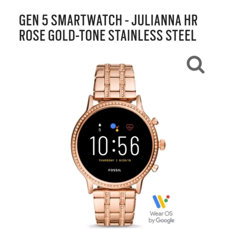 SMARTWATCH FOSSIL FTW6073  GEN 5 ROSEGOLD JAM TANGAN ORIGINAL