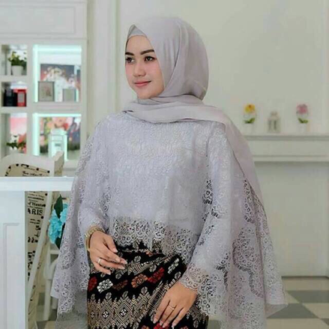 KD Fashion Atasan Cape Kebaya Bahan Brokat Premium warna 