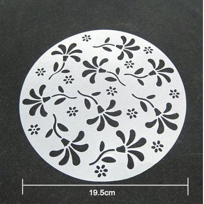 Cake Stencils - Round Shape Happy Birthday Pattern-01 (4pcs)